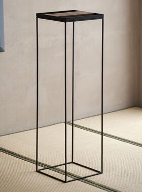 手工铁艺花架落地置物架创意装饰空间茶室摆件新中式花几边几架