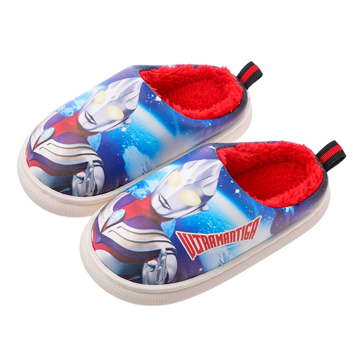 Ultra, детские тапочки для мальчиков, демисезонный удерживающий тепло Ультрамен Тига, нескользящая детская сумка для обуви, мягкая подошва
