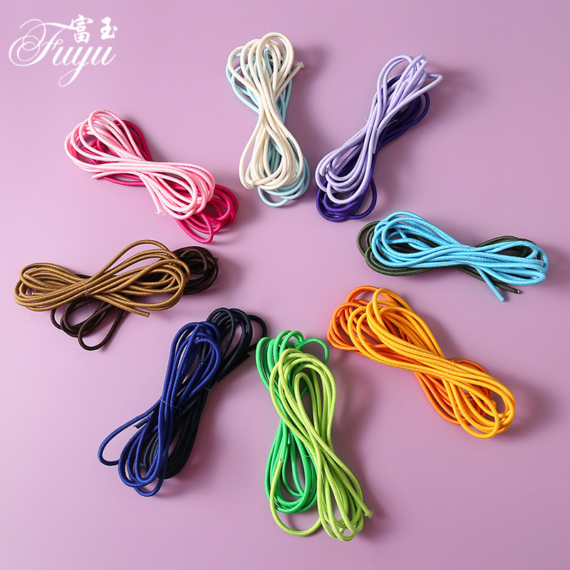 diy手工辅料橡筋2.5mm彩色
