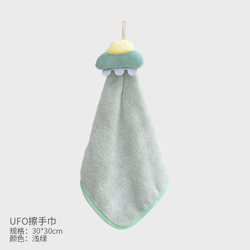 擦手巾厨房强吸水搽檫手帕插手布可挂式可爱的儿童抹手干手小毛巾