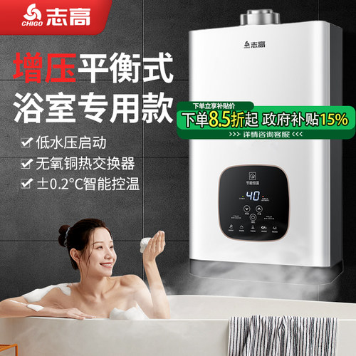 志高平衡式热水器浴室专用次日达