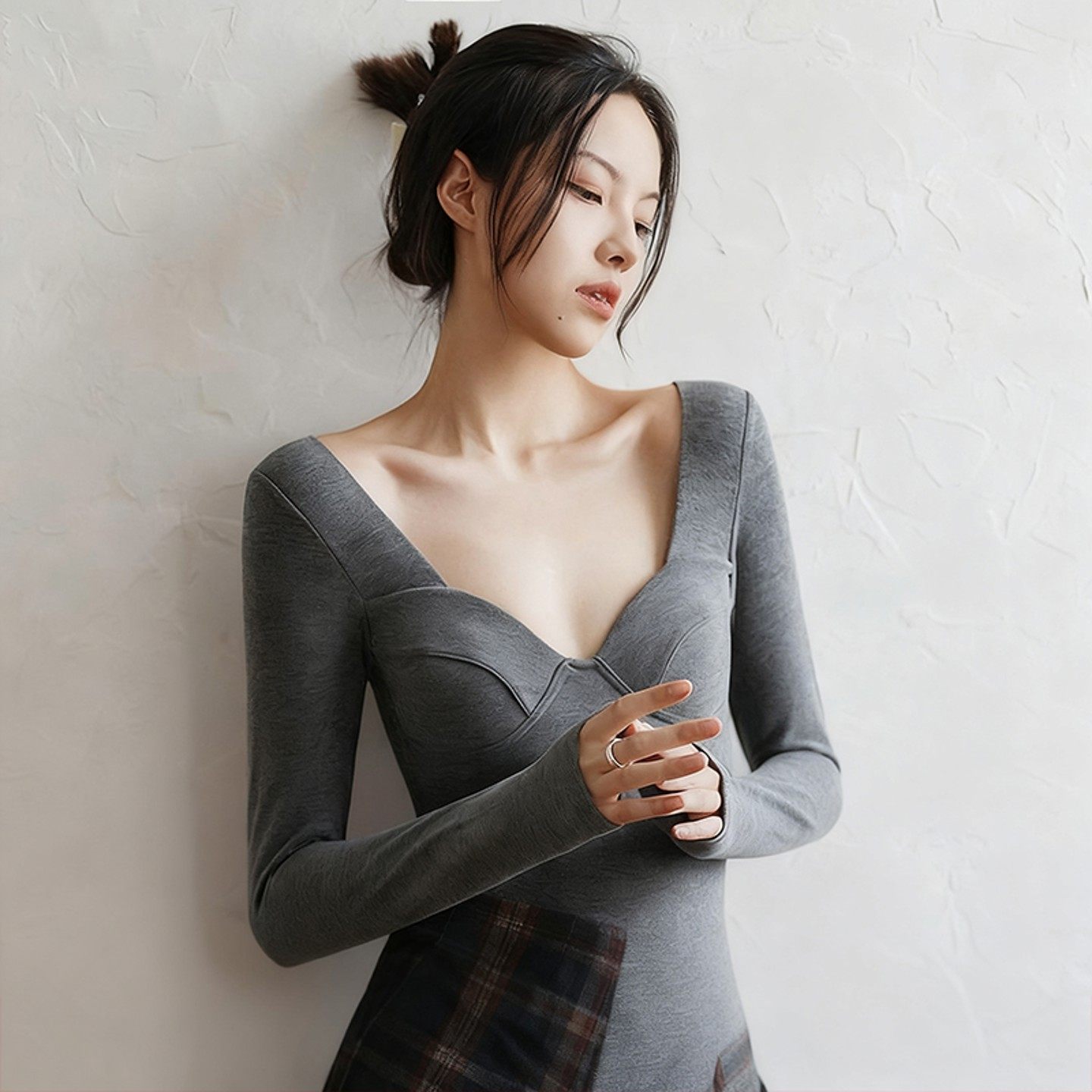 德绒保暖内衣女薄款发热带胸垫免穿文胸冬季修身低领打底上衣秋衣,女士内衣/男士内衣/家居服,保暖上装,淘宝优惠券,粉丝福利购,淘宝优惠卷