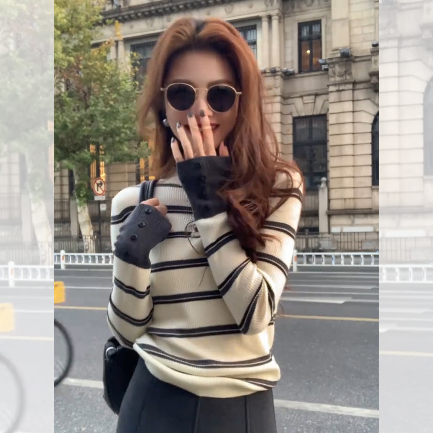 韩系条纹半高领针织打底衫女秋冬新款内搭修身显瘦小众不撞款上衣,运动/瑜伽/健身/球迷用品,瑜伽t恤,淘宝优惠券,粉丝福利购,淘宝优惠卷