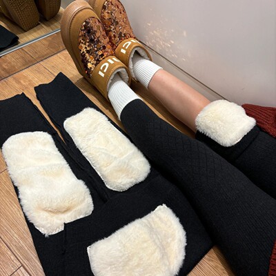 哈尔滨羊毛裤女冬季加厚加绒男士羊羔绒棉裤中老年御寒东北保暖裤