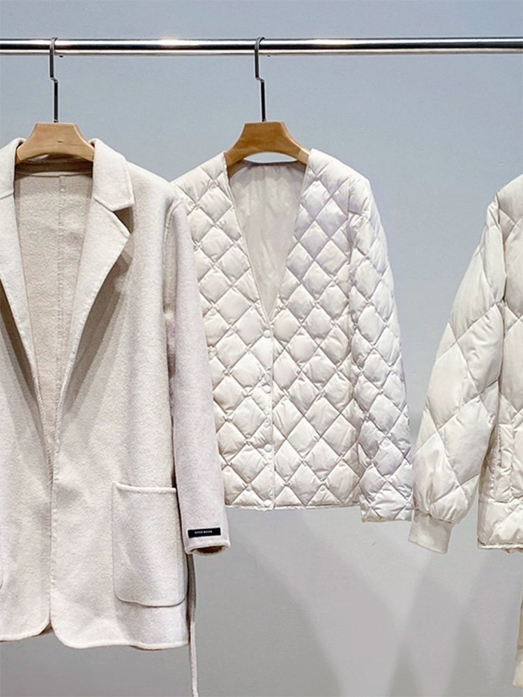 大衣内搭轻薄保暖内胆羽绒棉服女短款2025冬季新款修身外套