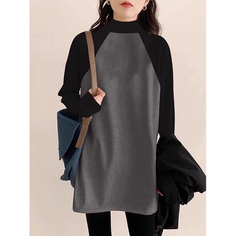 中长款遮屁股上衣女秋冬新款磨毛内搭长袖T恤卫衣半高领打底衫,运动/瑜伽/健身/球迷用品,瑜伽t恤,淘宝优惠券,粉丝福利购,淘宝优惠卷