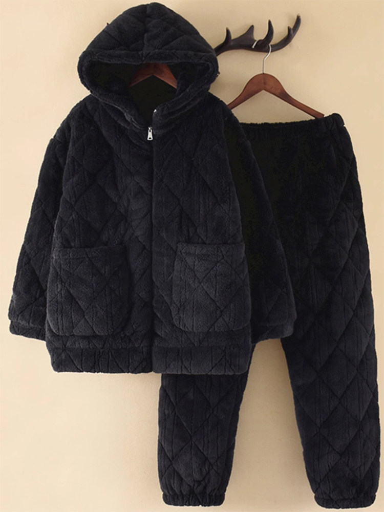 珊瑚绒睡衣女款冬季三层夹棉保暖棉袄加厚加绒情侣男士家居服套装,女士内衣/男士内衣/家居服,睡衣/家居服套装,淘宝优惠券,粉丝福利购,淘宝优惠卷