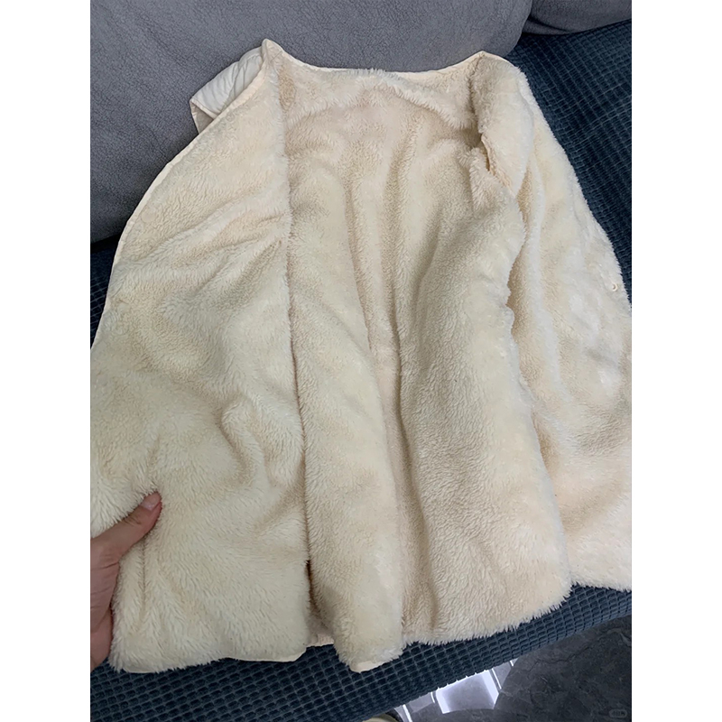 秋冬棉马甲保暖背心女季加绒加厚羊羔绒马夹配大衣的内胆上1205u