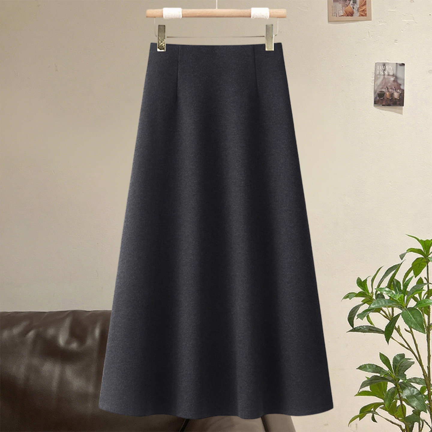 深灰色羊绒半身裙女秋冬新款高腰显瘦a字裙气质中长款毛呢伞裙子,女装/女士精品,半身裙,淘宝优惠券,粉丝福利购,淘宝优惠卷