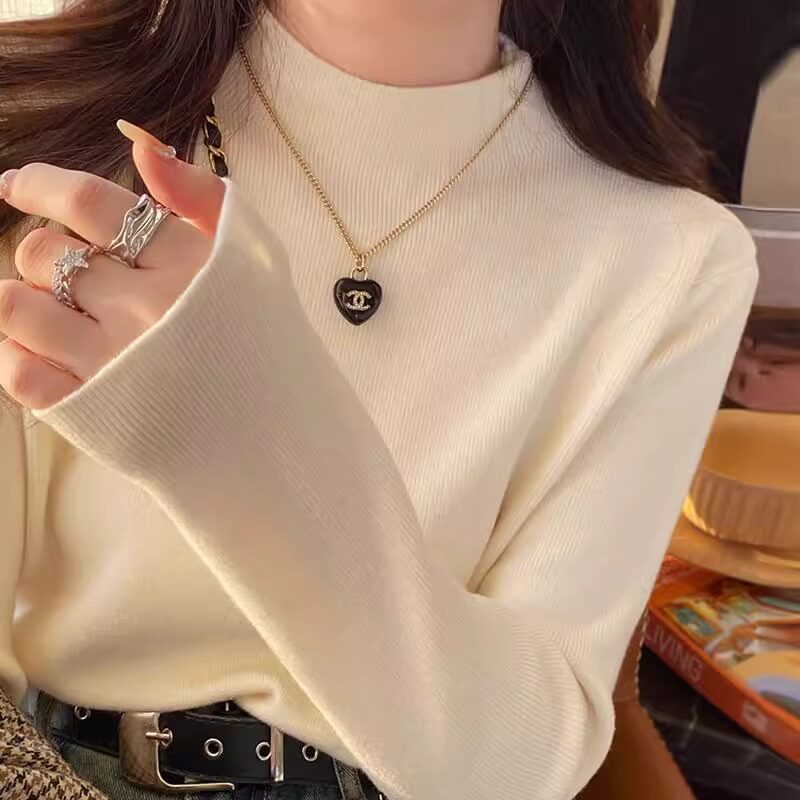 加厚纯色针织衫女2024秋冬新款修身小香风毛衣洋派通勤针织上衣,女装/女士精品,毛针织衫,淘宝优惠券,粉丝福利购,淘宝优惠卷