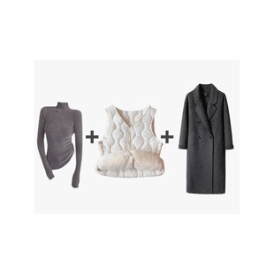 三明治穿搭！白色羽绒棉马甲背心女冬季配大衣叠穿内搭保暖背心