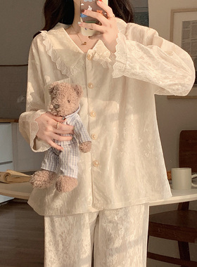 金丝绒睡衣女秋冬款2026新款长袖长裤甜美公主风秋冬季家居1123r