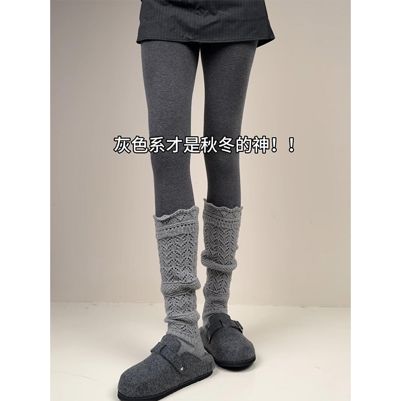 灰色打底裤女外穿冬加绒加厚紧身保暖袜裤显瘦踩脚连裤袜1127w