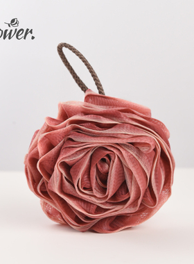 玫瑰沐浴球女不散高档大号柔软浴花2只搓澡巾浴擦搓背起泡洗澡巾