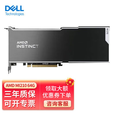 DELL 双宽GPU/AMD MI210[300W PCIe 64GB 被动式]GPU加速卡