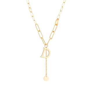 毛衣链秋冬高级感长款字母链条项链2025年新款女潮网红女小众设计