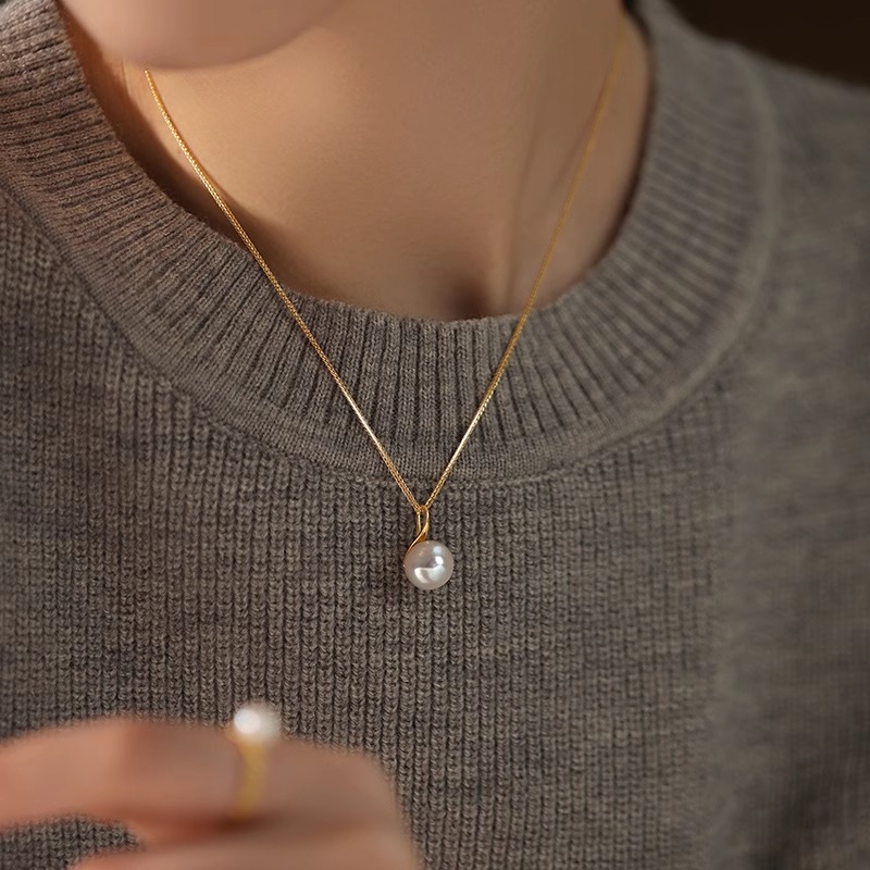单颗珍珠项链高级感轻奢项链