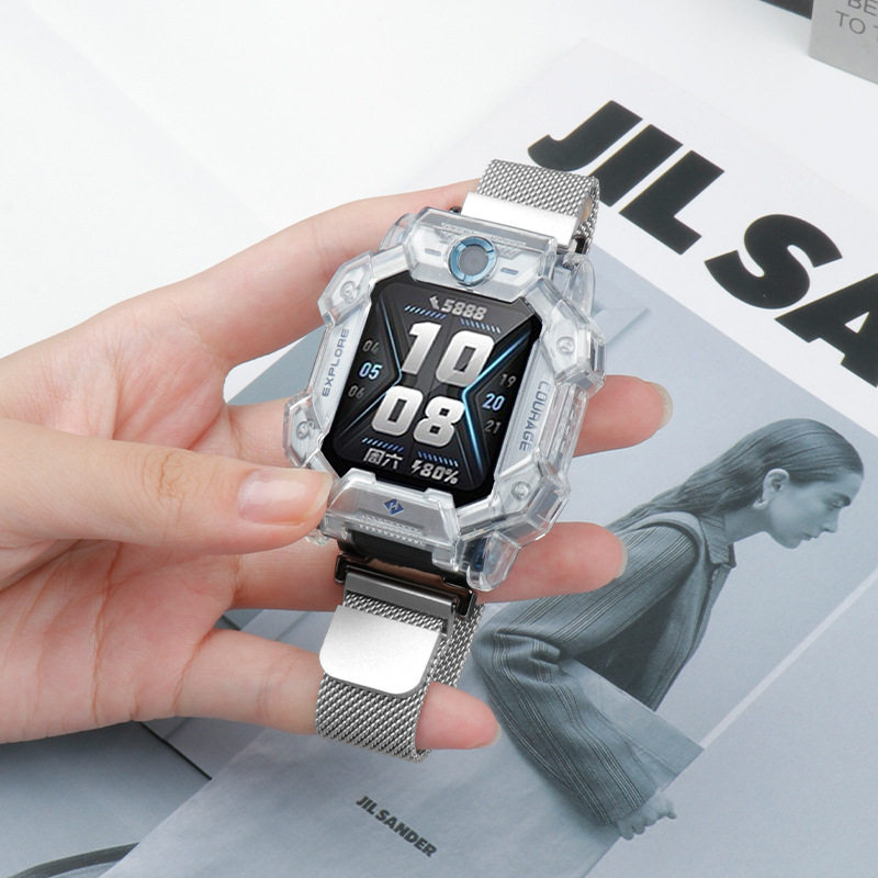 米兰尼斯适用小天才电话手表表带z9金属高级z8少年版z7z6儿童腕带