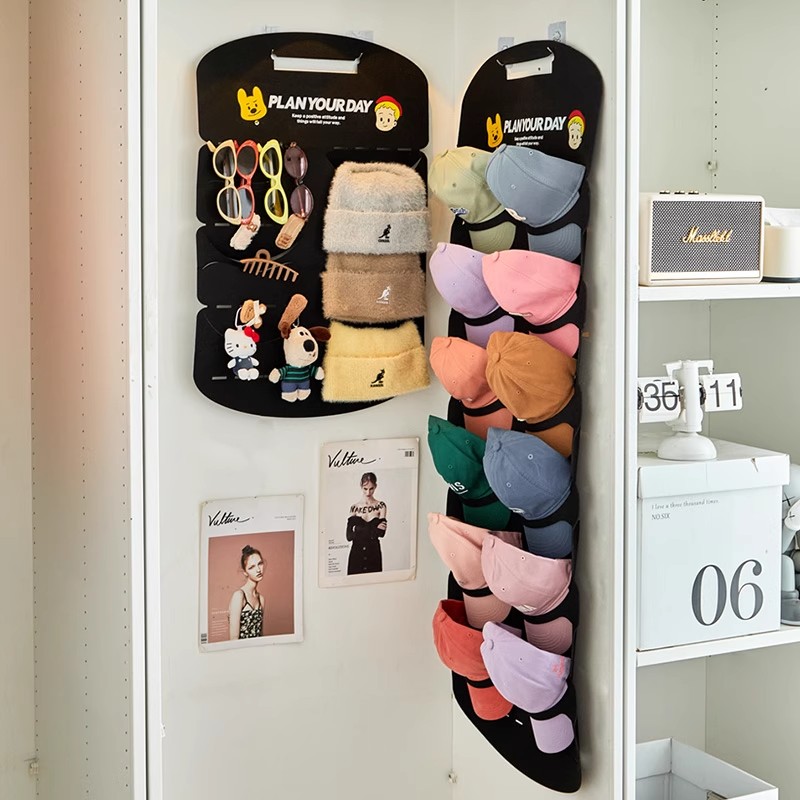 门后帽子收纳展示架挂钩神器省空间墙面衣柜鸭舌帽不变形挂袋架子