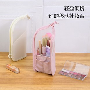 化妆刷收纳包便携式女2026新款外出 多功能立体式不塌小包收纳袋