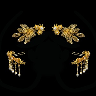 红妆匣子原创-化蝶-仿花丝蝴蝶发冠宋制明制百搭发簪头饰汉服配饰