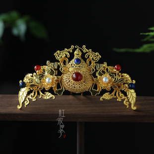 红妆匣子原创宝瓶花簪明制发冠古风仿花丝汉服头饰古代宫廷风首饰