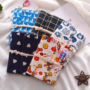 复古布艺活页手账本创意小清新方格空白手帐本A5A6亚麻笔记本手记