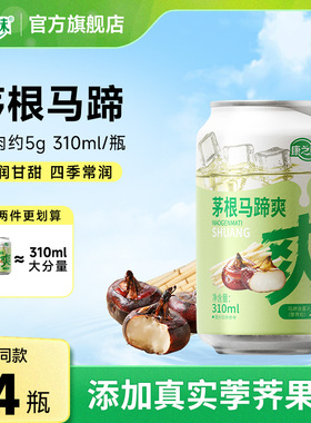 康之味茅根马蹄爽荸荠果汁果肉果粒水果饮料清润解腻310ML*24听