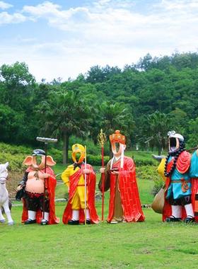 仿真西游记唐僧师徒卡通猪八戒孙悟空大型玻璃钢雕塑人物模型摆件