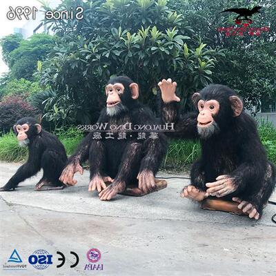大型仿真会动会叫猴子大猩猩动物模型自贡动物厂家直销景区摆件