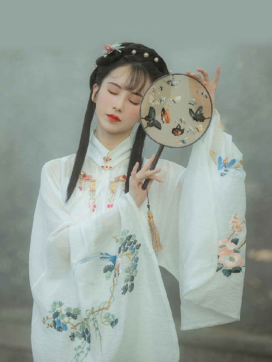 钟灵记天香引:长比甲马面裙对襟明制仿妆花立领长衫汉服春秋冬