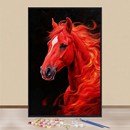 马到成功数字油画diy填充高级感客厅装 饰画成人手工画画填色礼物