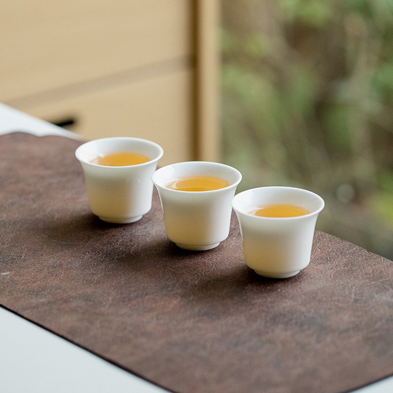 德化羊脂玉茶杯主人杯功夫茶品茗杯个人杯陶瓷单个茶碗家用小茶杯 餐饮具 茶杯 原图主图