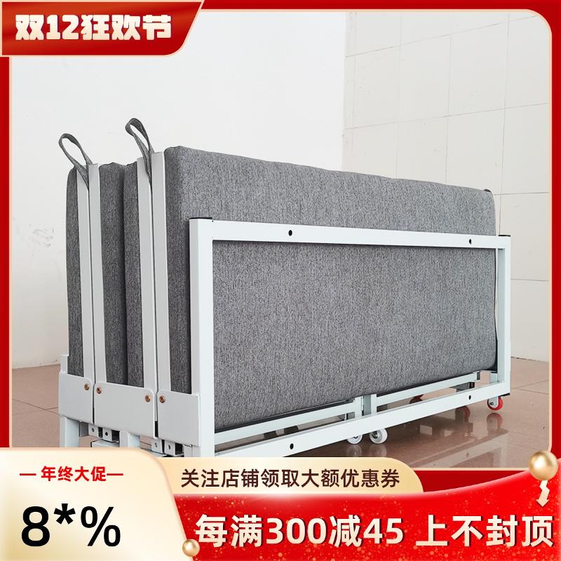 折叠隐形床家用款小户型入柜隐藏式四折伸缩推拉床五金配件带轮子