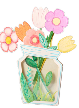 插画彩绘花瓶手工diy幼儿园材料