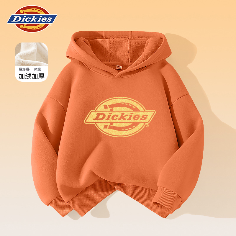Dickies童装儿童加绒卫衣厚保暖