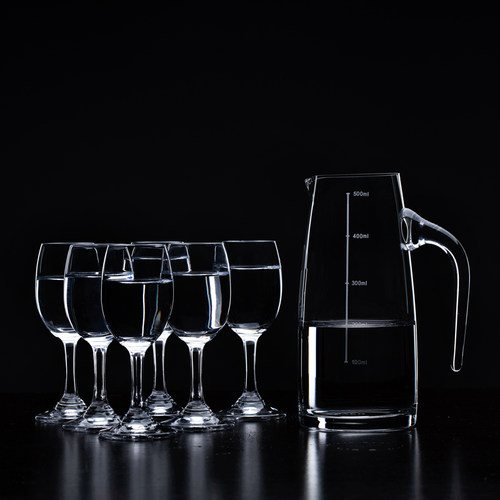 水晶玻璃白酒杯高脚烈酒杯分酒器