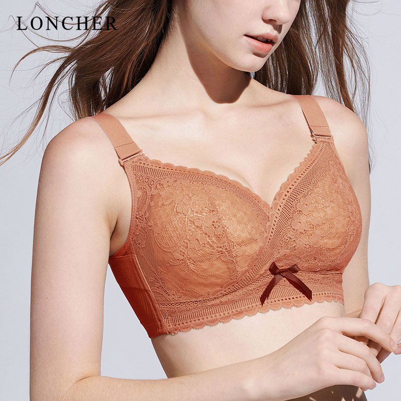 冷纤法式文胸薄款内衣女无钢圈大胸显小防下垂超薄舒适零束缚睡眠