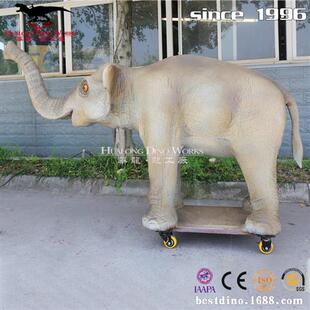 仿真小象外贸仿真动物园模型工艺品摆件装 饰品自贡仿真动物工厂