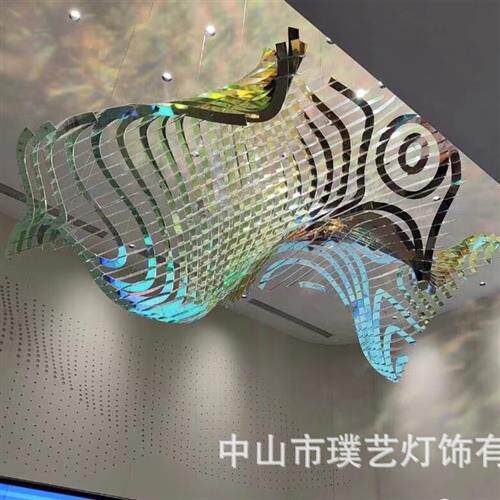 中庭沙盘工程灯商场中厅新款幻彩吊购物广场商业空间美陈定制灯具