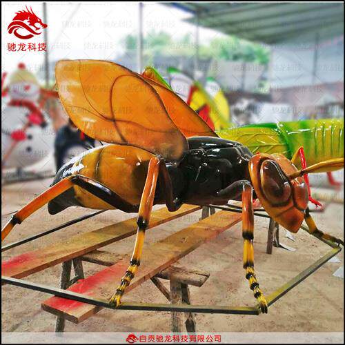 仿真蜜蜂大型雕塑模型定制玻璃钢树脂景观机模装置会动软胶雕塑