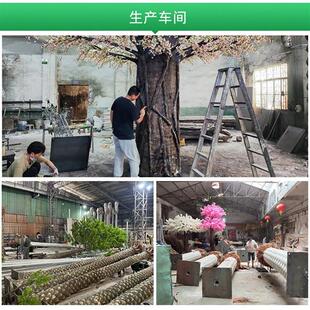仿真福禄桐树仿真大树假树摆设创意植物餐厅落地假金钱树绿植