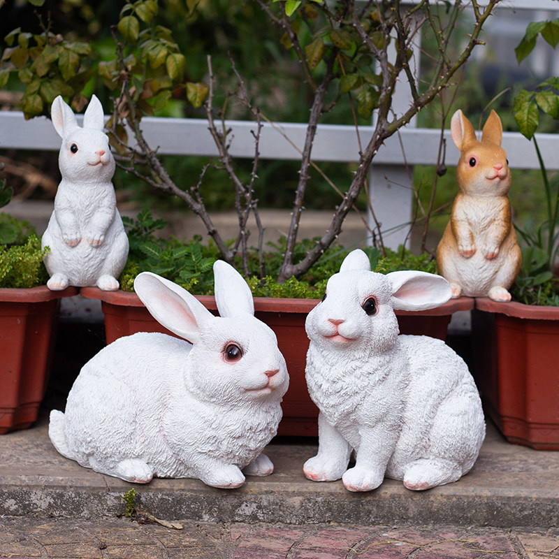 花园庭院可爱小兔子装饰摆件
