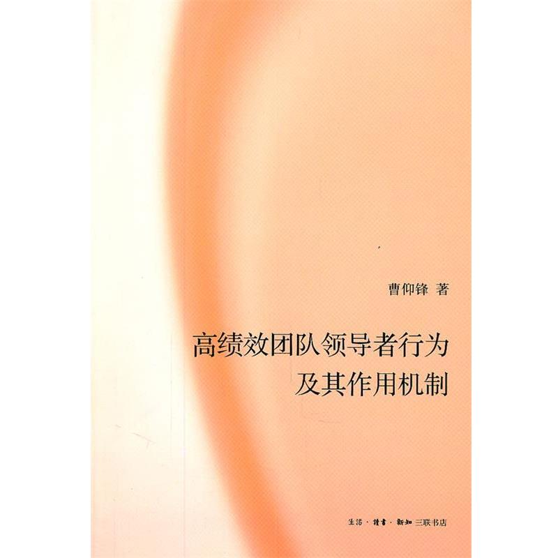 【正版】高绩效团队行为及其作用机制 曹仰峰