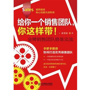 【正版书】 给你一个销售团队，你这样带！销售团队修炼实战 俞慧霞　著 人民邮电出版社