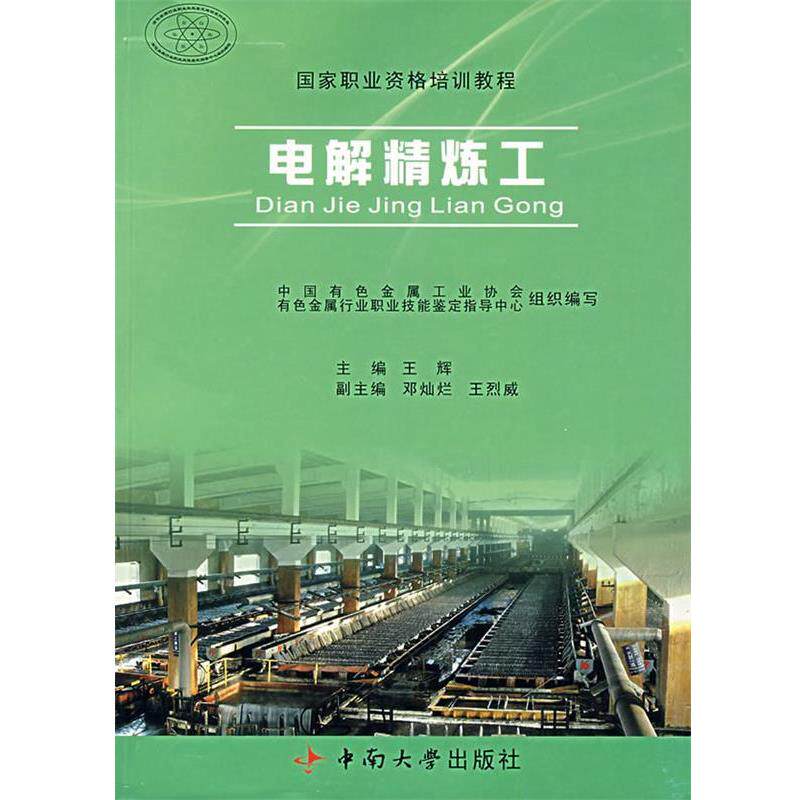 【正版书】 电解精炼工 王辉 主编 中南大学出版社有限责任公司