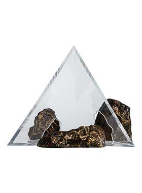 透明树脂玻璃钢结合雕塑假山石头艺术装饰品酒店大堂大型落地摆件