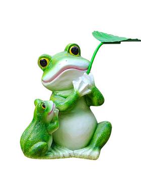 户外仿真青蛙玻璃钢雕塑花园林庭院小区公园卡通动物花盆装饰摆件