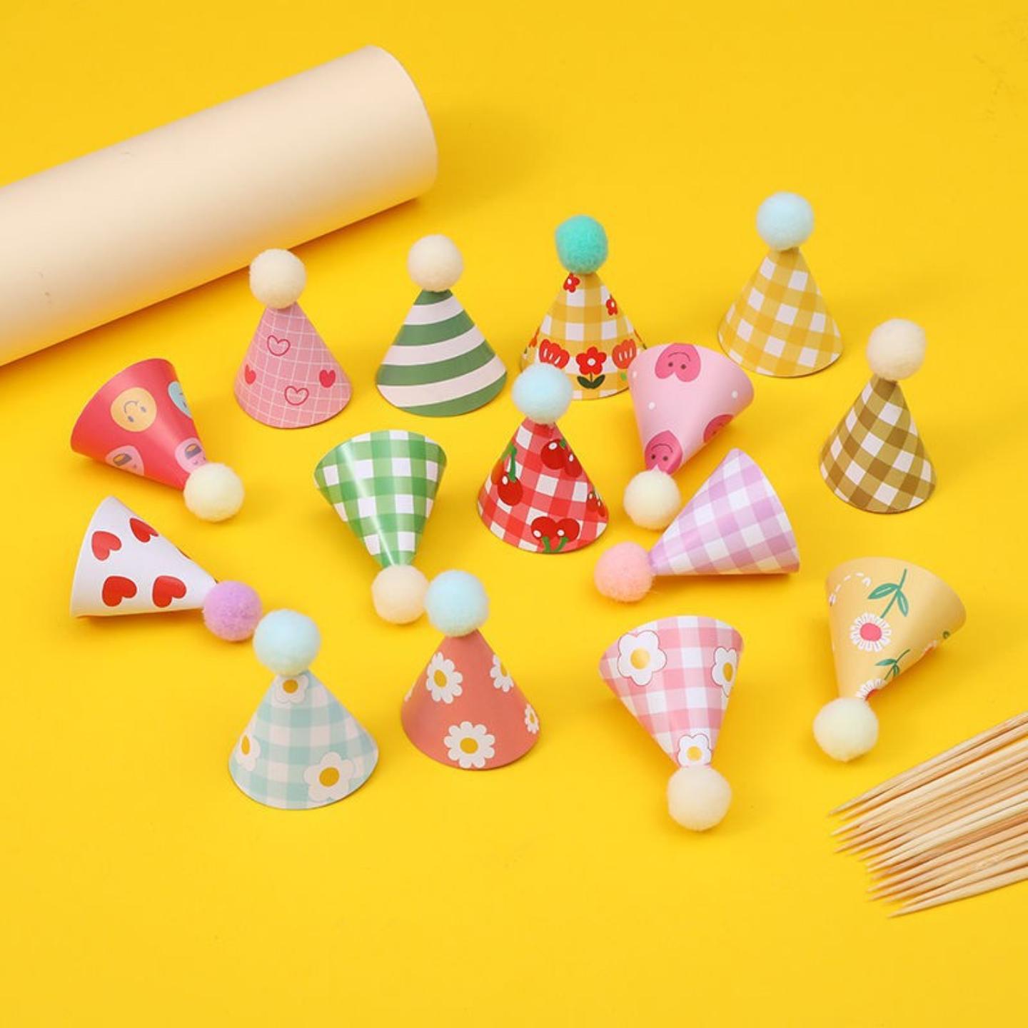 创意款in风网红款复古小帽子彩色烘焙装饰装扮插件聚会装饰帽子