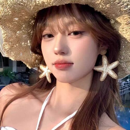 海盐星星夸张个性耳环女度假风夏日海边旅游小众设计感耳坠耳饰